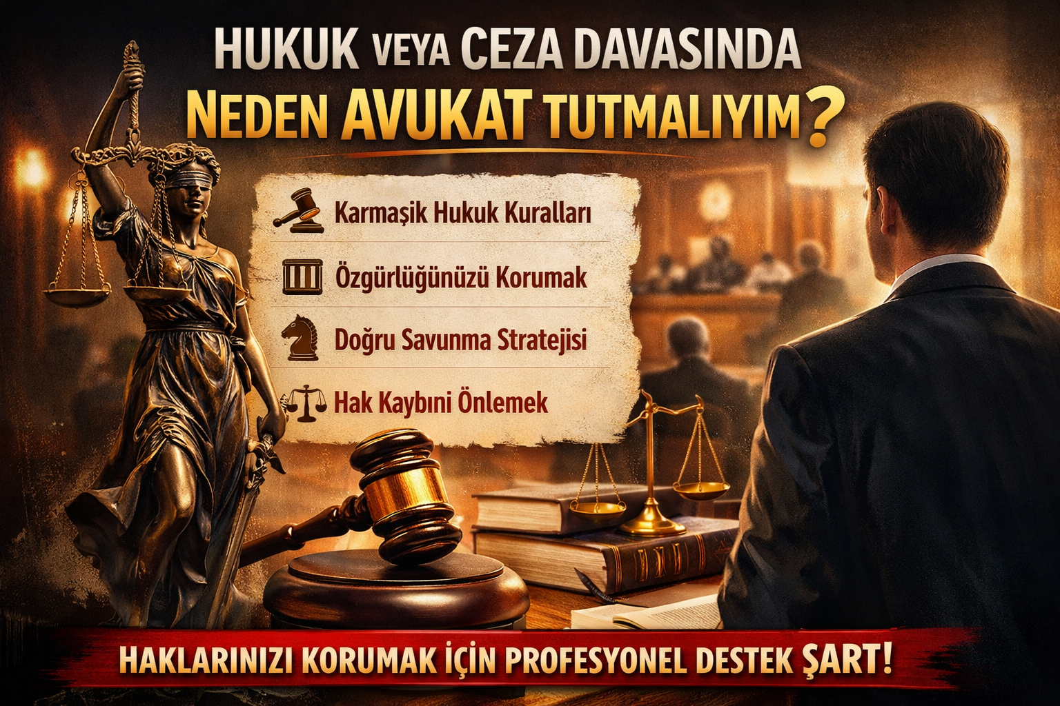 Hukuk veya Ceza Davalarında Neden Avukat Tutmalıyım?