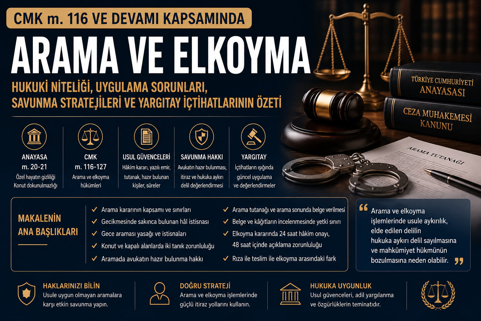CMK m. 116 ve Devamı Kapsamında Arama ve Elkoyma